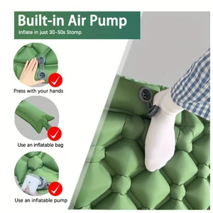 Inflatable outdoor camping mattress, pillow pillow with pillows, ultralight air treadmill, built -in bomb, hiking mattress 6 Main Sales Inflatable Mattress Car - №2