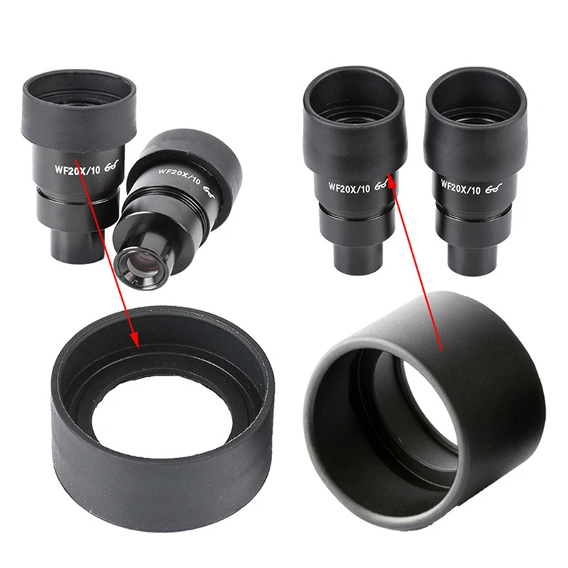 2 Stück, Gummi-Abdeckungen für Okulare, Durchmesser 32–36 mm, zum Schutz der Augen, geeignet für Stereomikroskope, Teleskope, Monokulare und Binokulare Geräte. – Detail 11