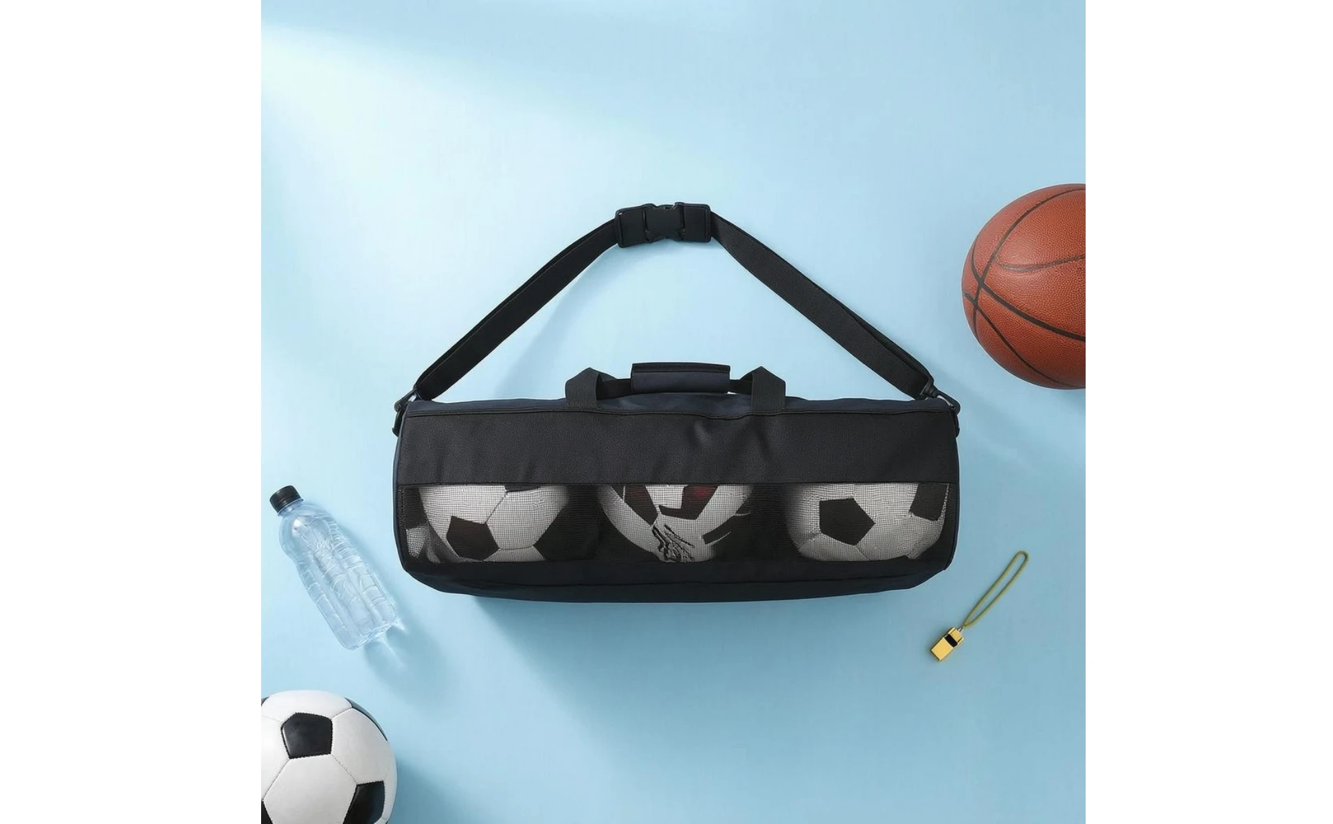 Soccer Ball Bag Metal Hardware Athletic Storage Carry Sack