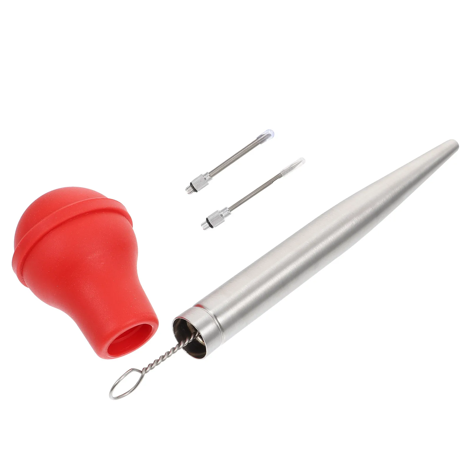 

1 set Marinade Turkey Needle Sauce Injector BBQ Tool Syringe Drip Oil Tube Kitchen Seasoning Silicone Stainless Steel