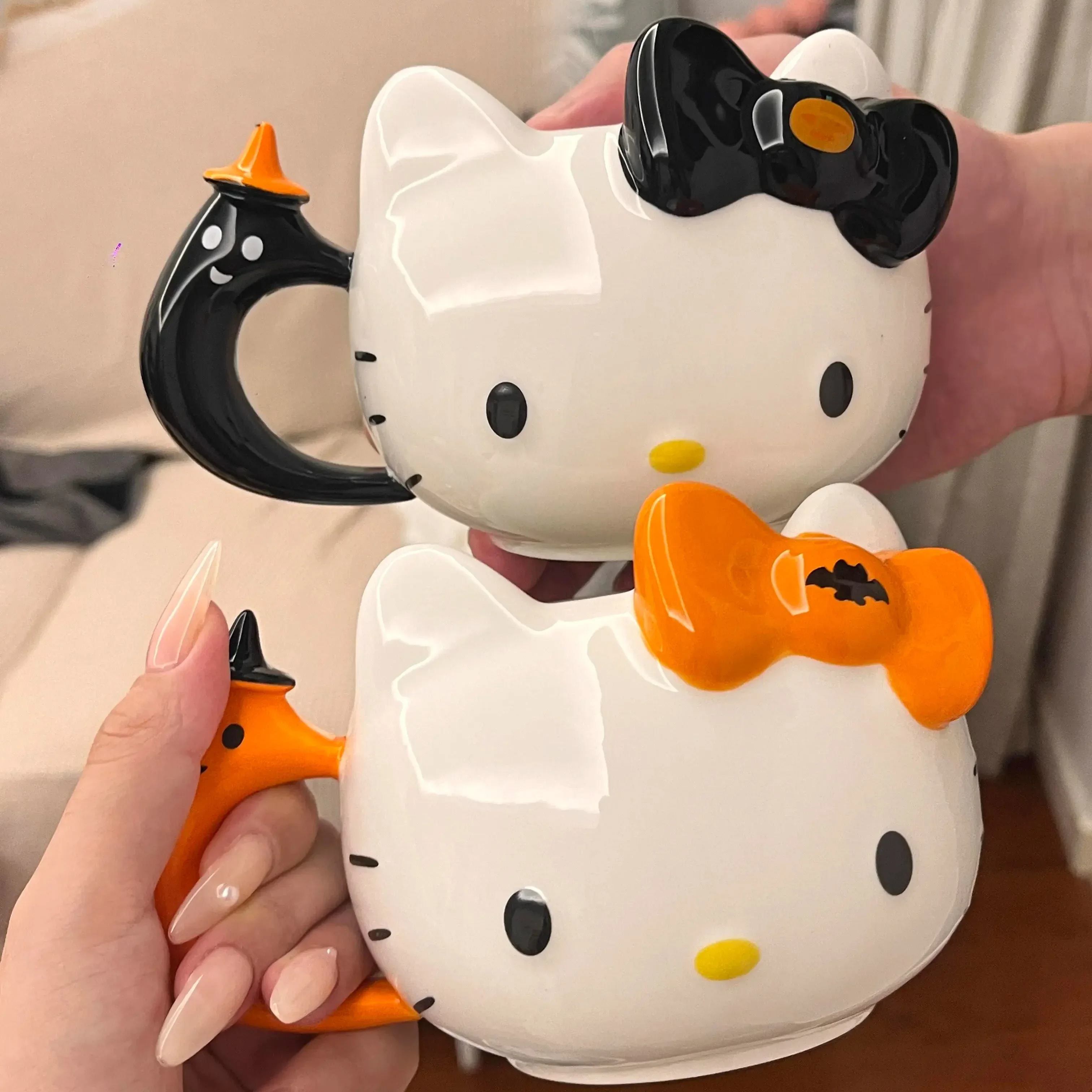 Hello kitty Character Peripheral Halloween Limited Kawaii Ceramic Mug Festive Atmosphere Gifts Party Decorations Gift