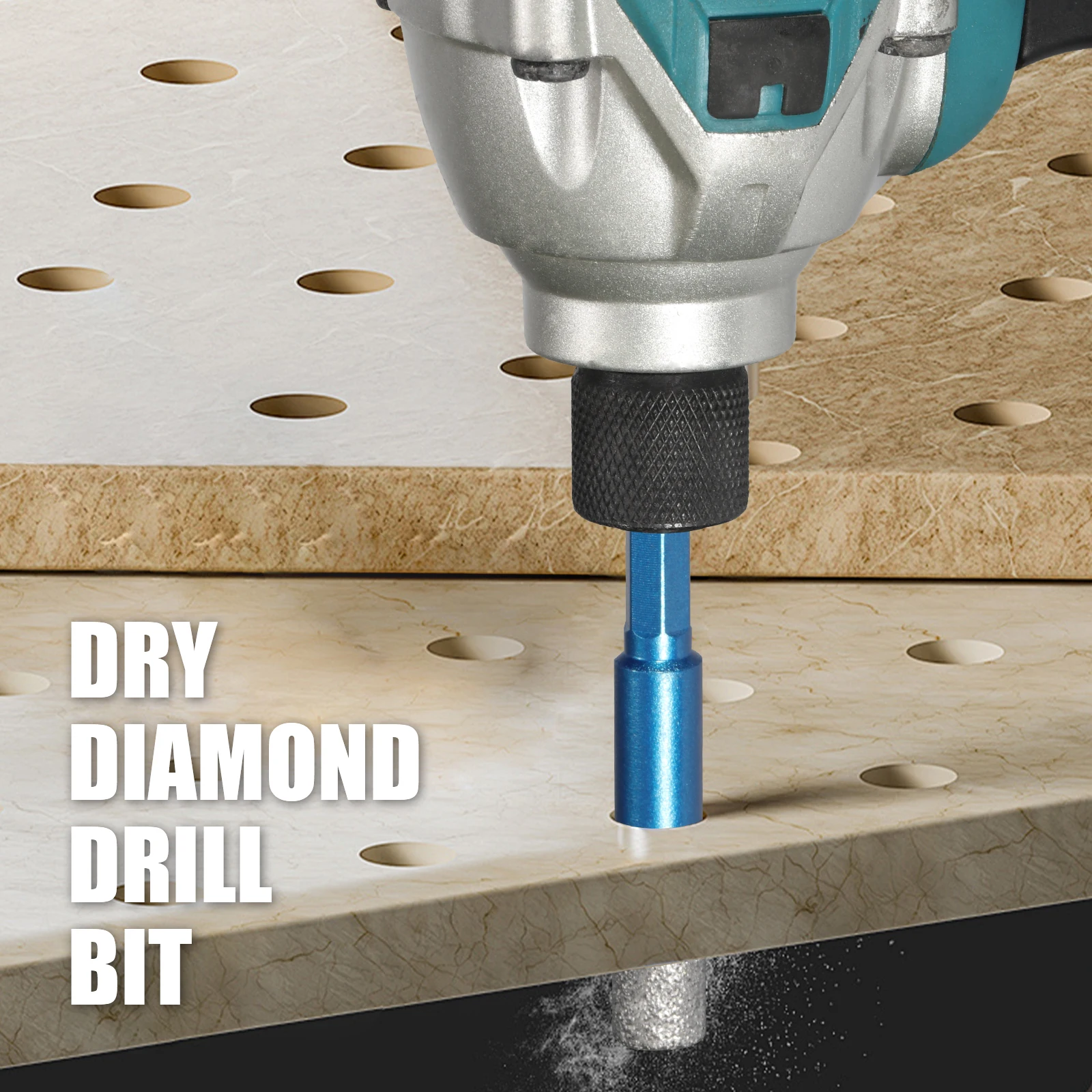 Vearter 6-16mm Diamond Dry Drilling Core Bit Hex Shank Brazed Drill Bit Hole Saw Ceramic Tile Granite Marble Hole Opener Tool