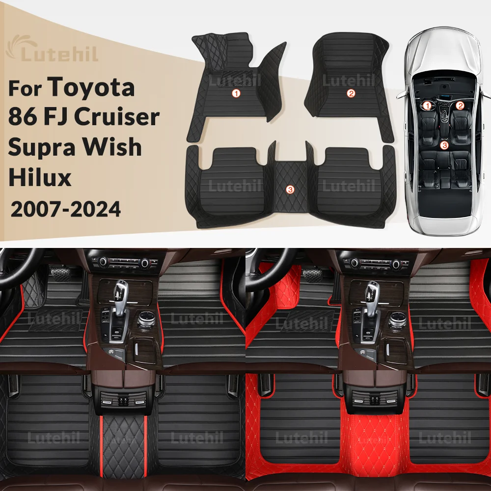 

Для Toyota 86 FJ Cruiser Supra Wish Hilux 2007-2024 автомобильный напольный коврик на заказ автомобильный ковер детали интерьера аксессуары