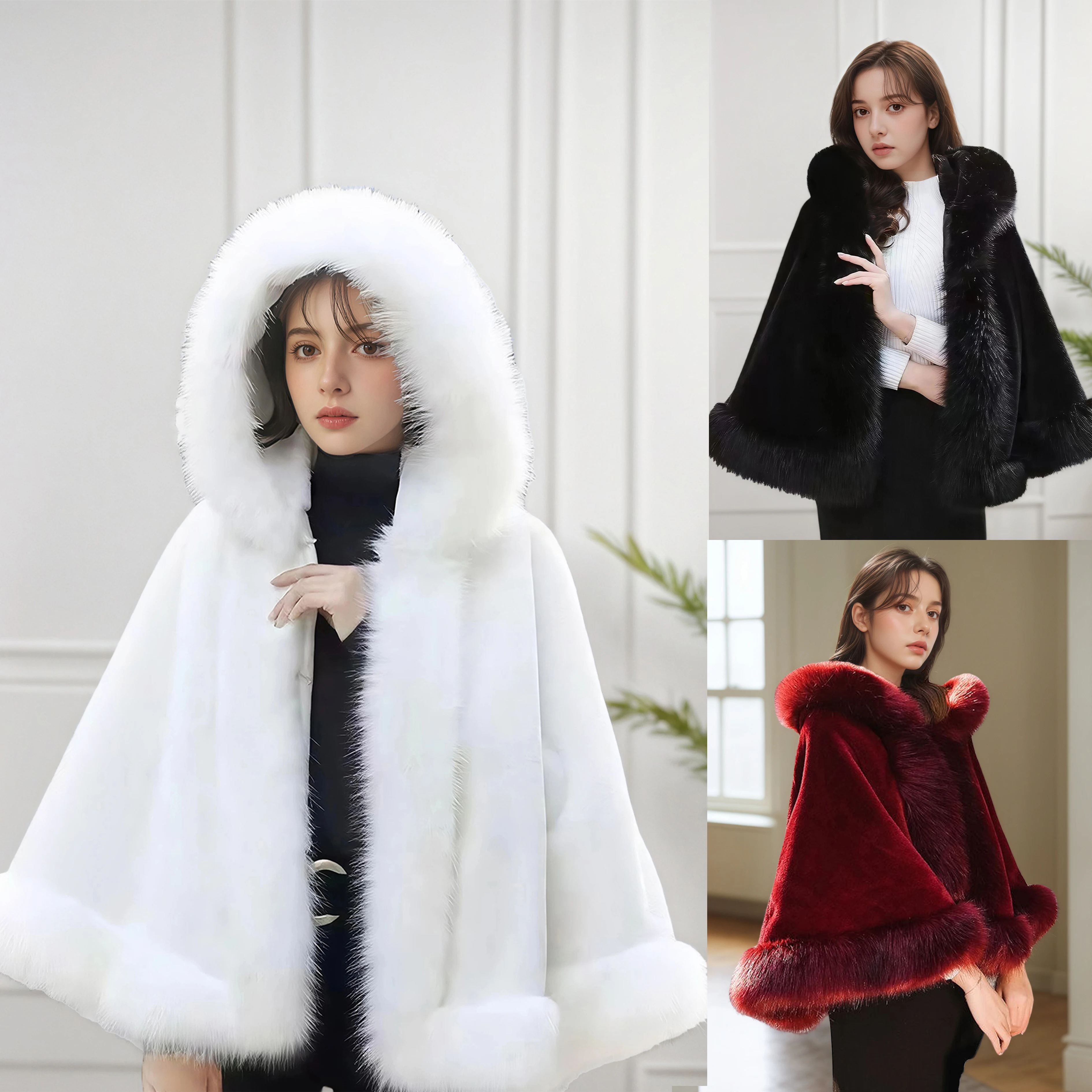 1 Piece of Handmade Women's Solid Color Shawl with a Hat, Exquisite and Elegant Knitted Shawl Cape, Suitable for Autumn and Winter, a Must-Have for Wedding Season, a Fashionable and Comfortable Layering Piece for Women, Perfect for Casual Outings and Indoor Comfort Can Be Given as a Gift, High-End and Elegant, Takes Beautiful Photos.