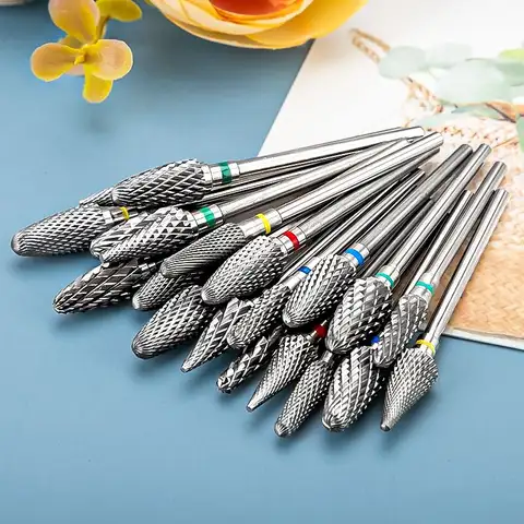 Dmoley-broca de carburo de tungsteno para uñas, taladros eléctricos para manicura, fresa de cerámica, accesorios de pedicura