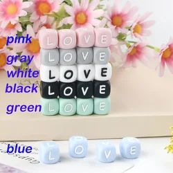 Kovict 10pc Colorful Alphabet English Silicone Letters Beads 12mm For Jewelry Making DIY Personalized Necklace Bracelet