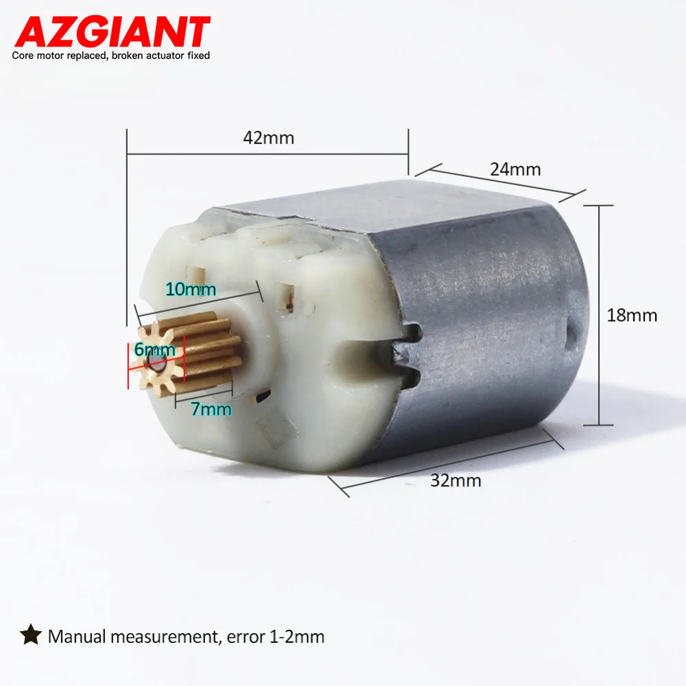 AZGIANT 10 Teeth (6*7mm) Car Latch Door Lock Motor 12V DC For Volkswagen Golf 6 Cover Trunk Lock For OPEL VECTRA C