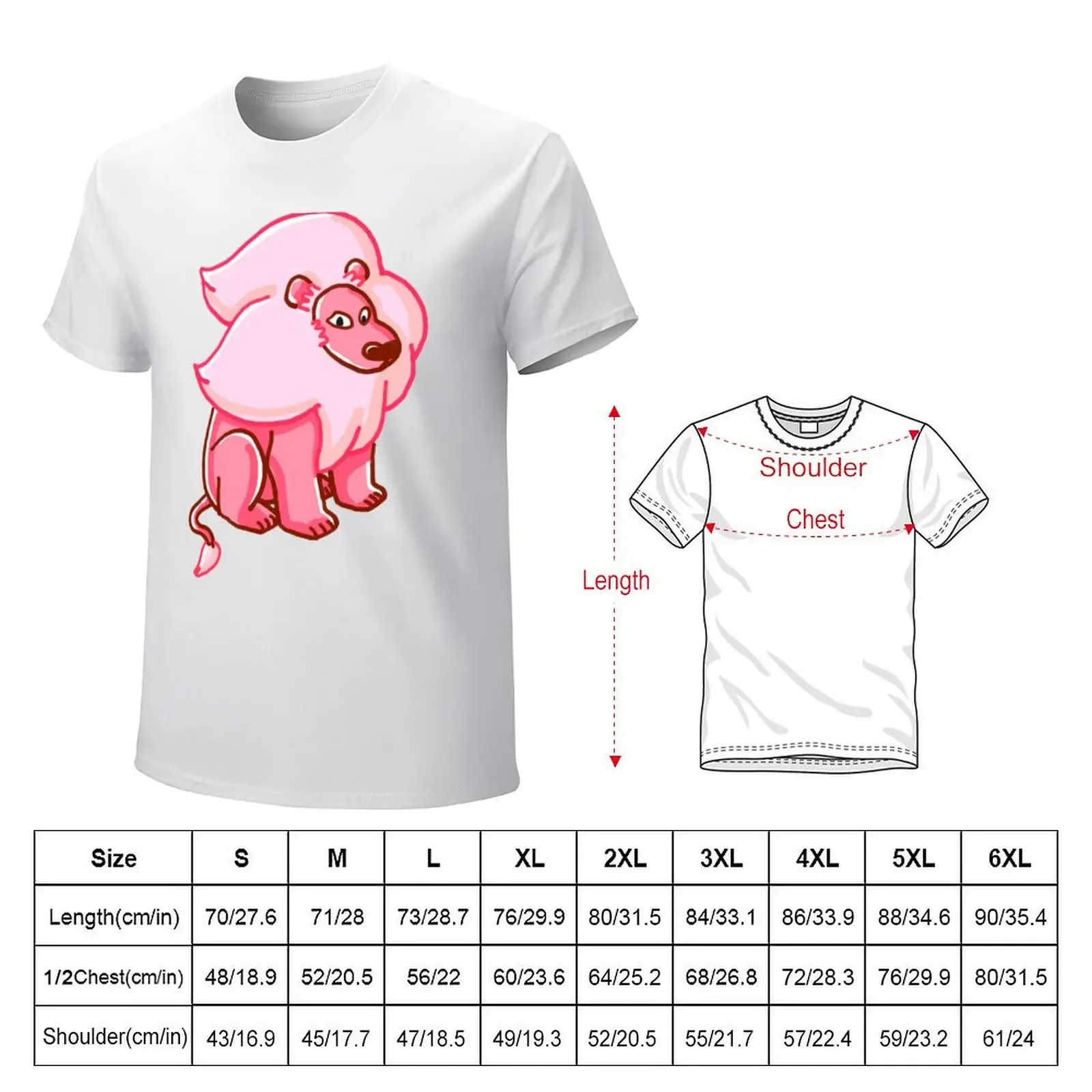 Lion from Steven Universe? with Pink Highlights T-shirt hippie clothes summer tops plain sweat shirts, men