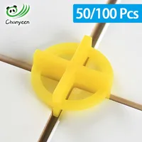 50/100Pcs Double Size Tile Spacers Clips Wedge Ceramic Leveling System for Floor Wall Tile Gap Leveling System Construction Tool