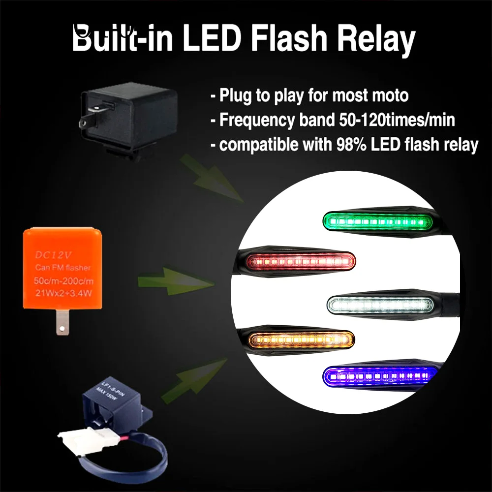 ل MV Agusta BRutale 675 BRutale 800/RR DRagsteR 800/RR دراجة نارية بدوره أضواء الإشارة وامض مصباح إشارة الملحقات