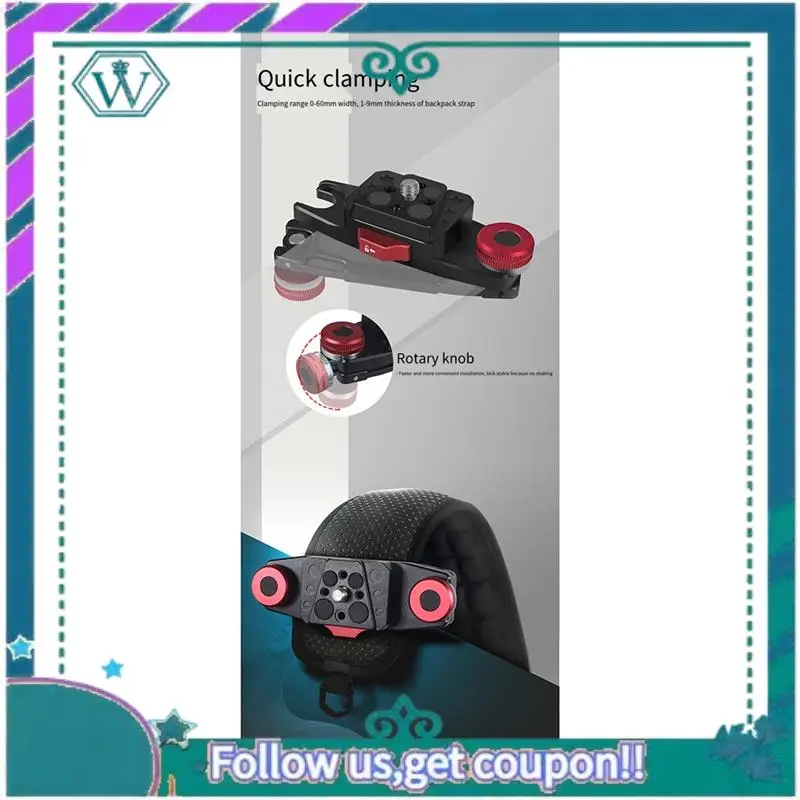 

Модернизированный зажим для поясного ремня для камеры, быстросъемное V-образное крепление на пластину, инструмент для быстрого переключения с защитой от сотрясений для зеркальной подвеса, зажим для плечевого ремня