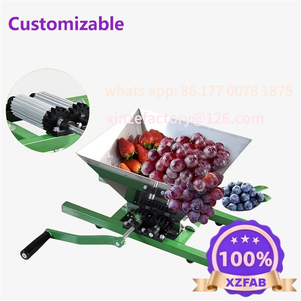 Customizable 7L Crusher Manual Stainless Steel Apple Grape Grinder Household Fruit and Vegetable Shredder Manual Hard Fruit