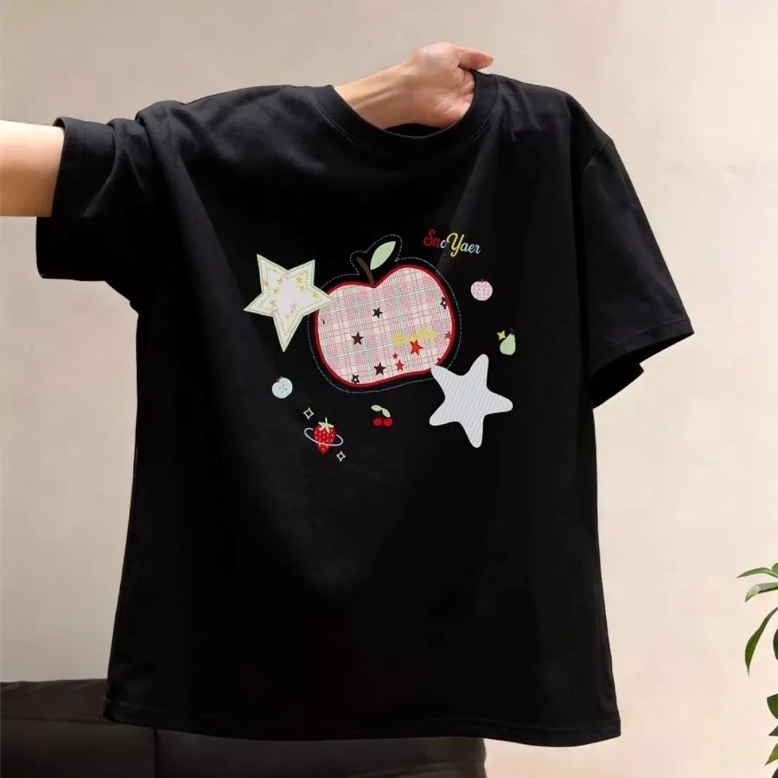 Summer New Children's Round Neck T-shirt Loose Comfortable Soft Skin Friendly Casual Simple Stylish Versatile Top