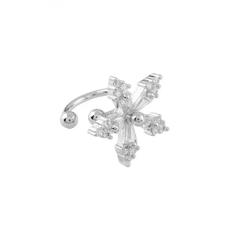 1PC Fashion Zircon Flower No Hole Ear Bone Clip Earrings For Women Girls Jewelry Party Gift eh257