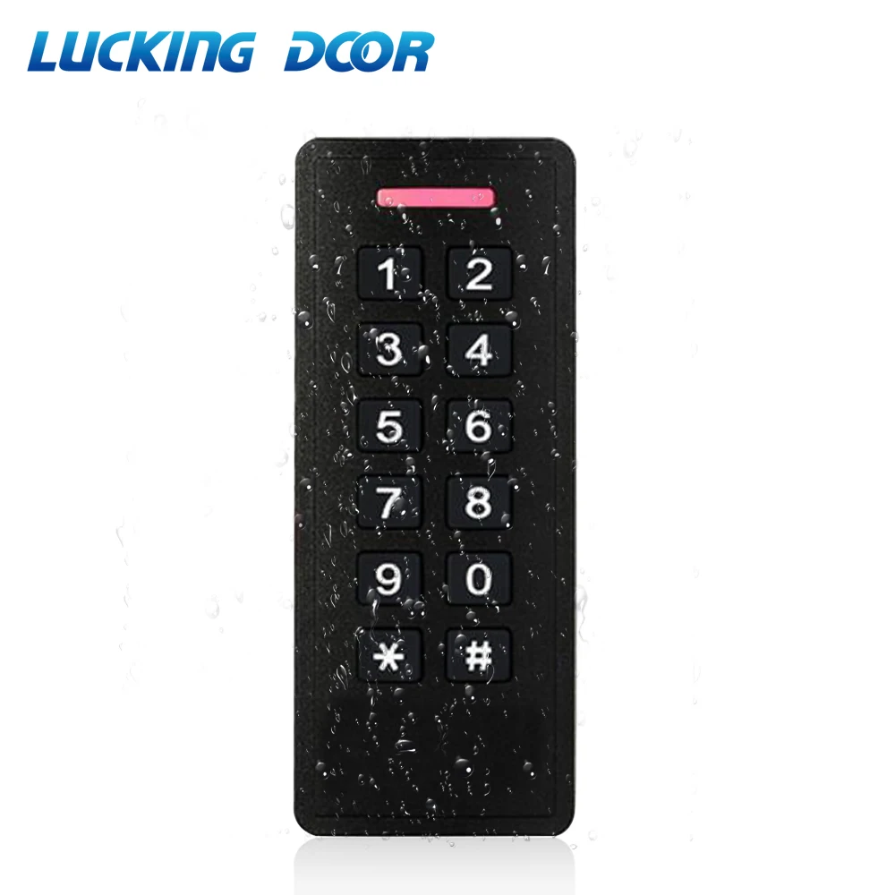 IP66 Waterproof Wiegand 26~37 bit output 125KHz EM Reader backlit Access Control proximity Reader keypad