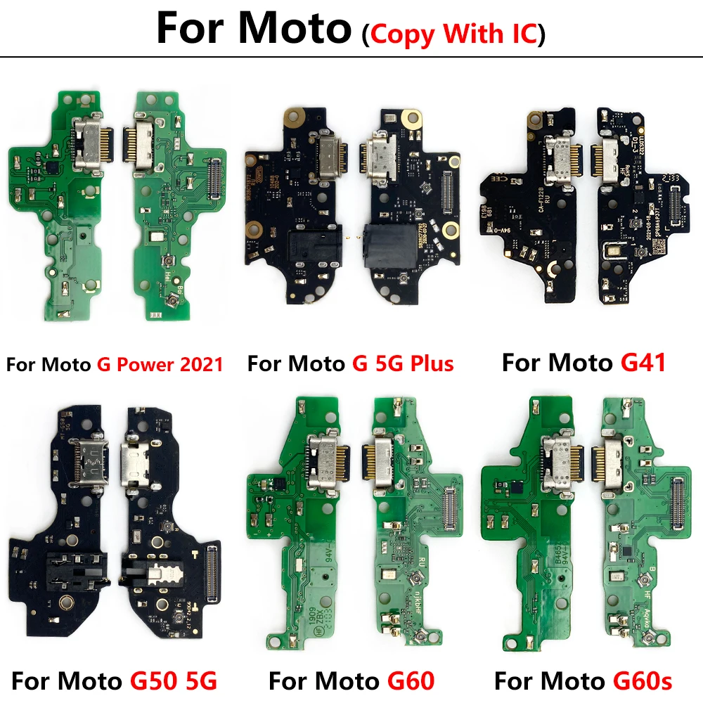 USB Charging Port Dock Socket Connector Charger Board Flex For Moto G5 G31 E20 E30 E40 G41 G60 G60S G50 5G G Stylus 2021 Power