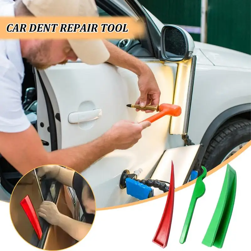 Window Curved Wedge Dent Repair 3X Car Window Curved Wedge Dent Repair Car Body Repair Dent Removal Tools For Window Door