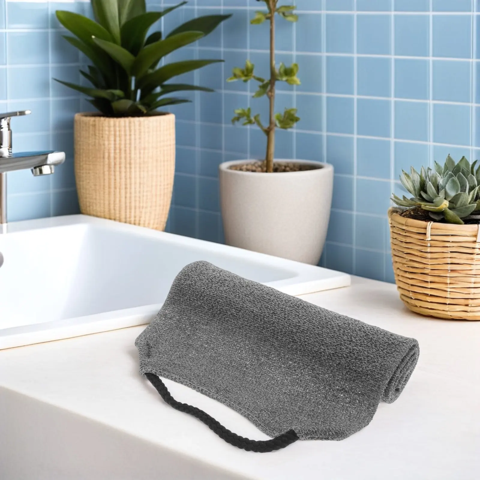 

6Pcs Exfoliating Washcloth Body Scrubber Japanese Nylon Back Scrubber Shower Towel Deep Clean Gentle Exfoliation for Men