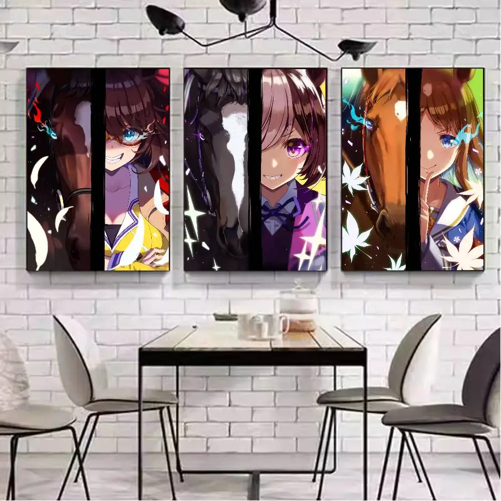 ملصق فني من Anime U-Umamusume Pretty DerbyS مع مطبوعات لتزيين غرفة النوم وغرفة المعيشة وغرفة المعيشة