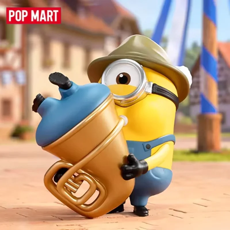 

POP MART MINIONS BELLO WORLD Series Mystery Box Toys слепая коробка Guess Bag Кукла Kawaii Аниме Фигурка Украшение рабочего стола Подарок