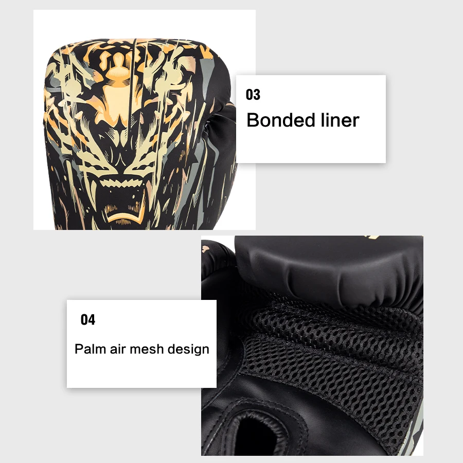 Professional 8/10/12/14/16oz Boxing Gloves Adult Sanda Muay Thai Fighting Gloves Men Women Training Sandbag Free Fight MMA