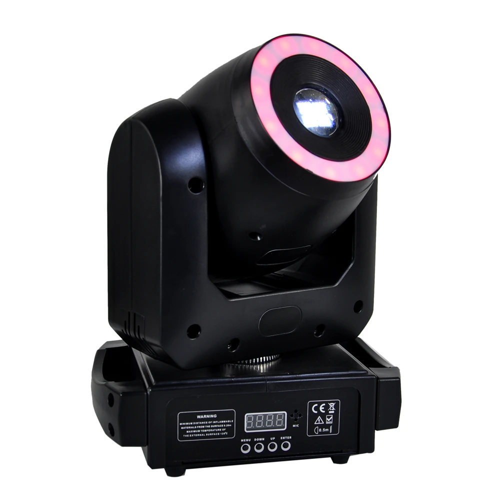 TIPTOP 100W Led Moving Head Spot Halo Light Gobo Color Wheel 6 Facet Prism Lens Power Con With RGB Ring Blet Led Dancing Light