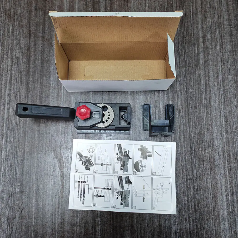 Adjustable Carpentry Drill Guide Tool 10 Hole Jig Positioning Locator For 3mm To 12mm Bits Woodworking Workshop Gear