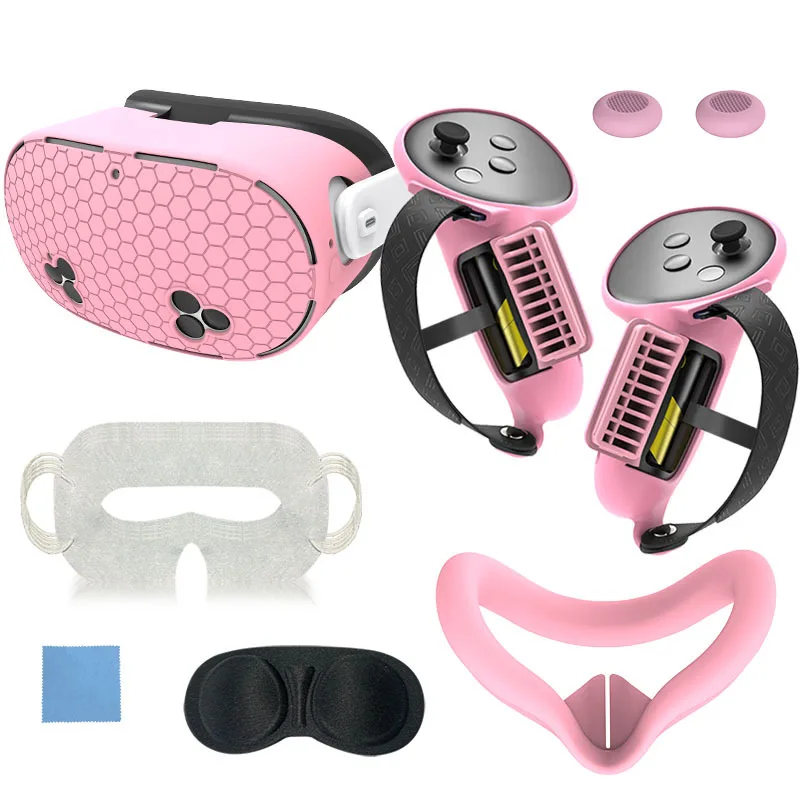 

Silicone Protective Cover Set for Meta Quest 3S, Protective Cover Includes Cover Set, Controller Grip Cover, Soft Shell Cover