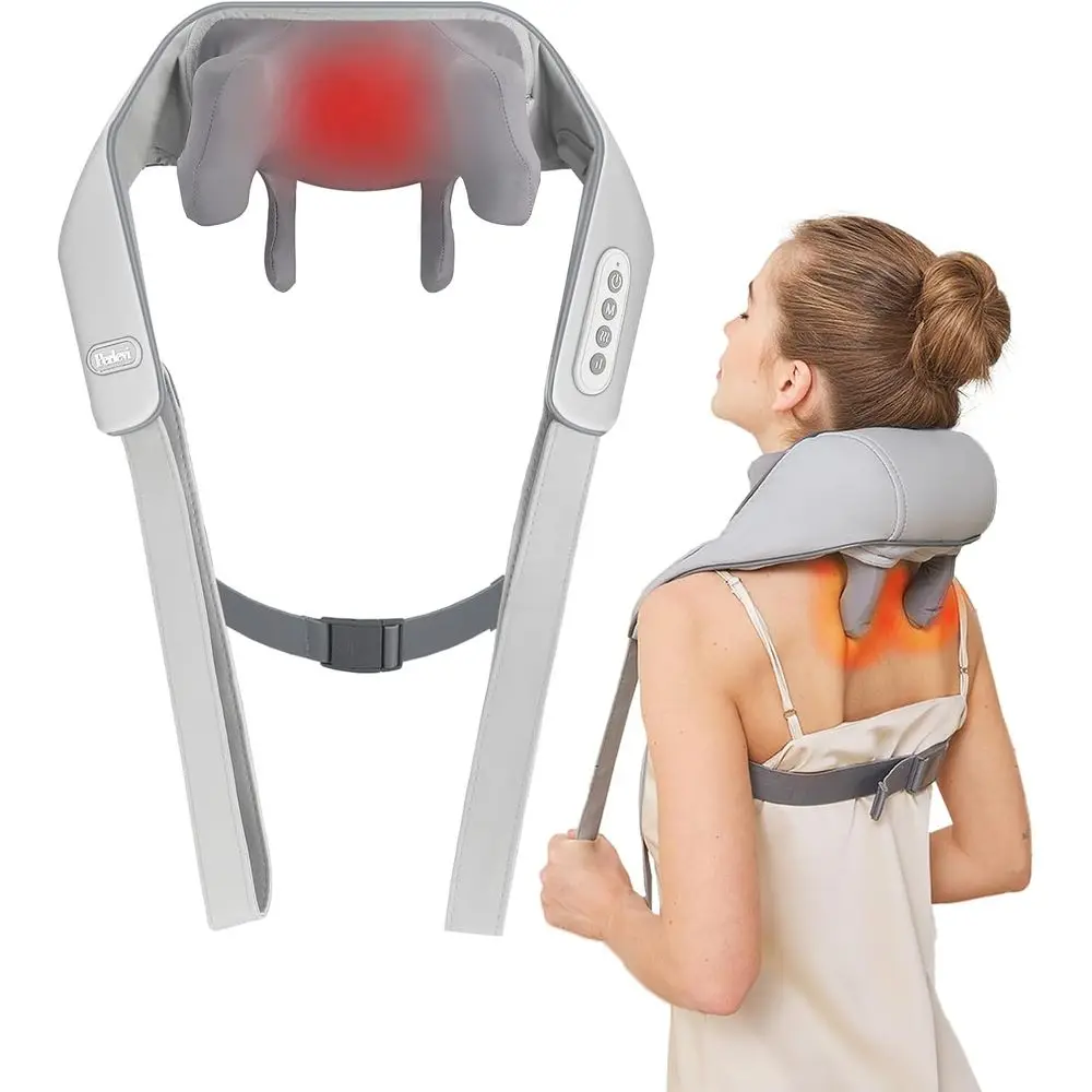 

Deep Tissue Kneading Massager with Heat for Tension Relief and Improved Circulation, Suitable for Men and Women, Moms and Dads (