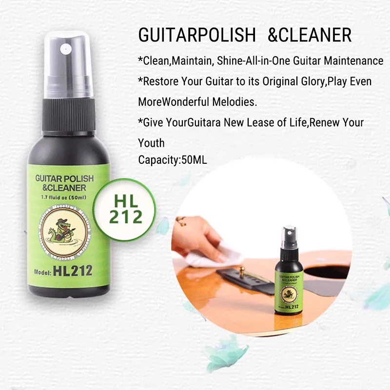Guitar Polish and Cleaner Oil for Guitar Body Panel Care/Polishing/Cleaning Oil No Guitar Damage 50ml