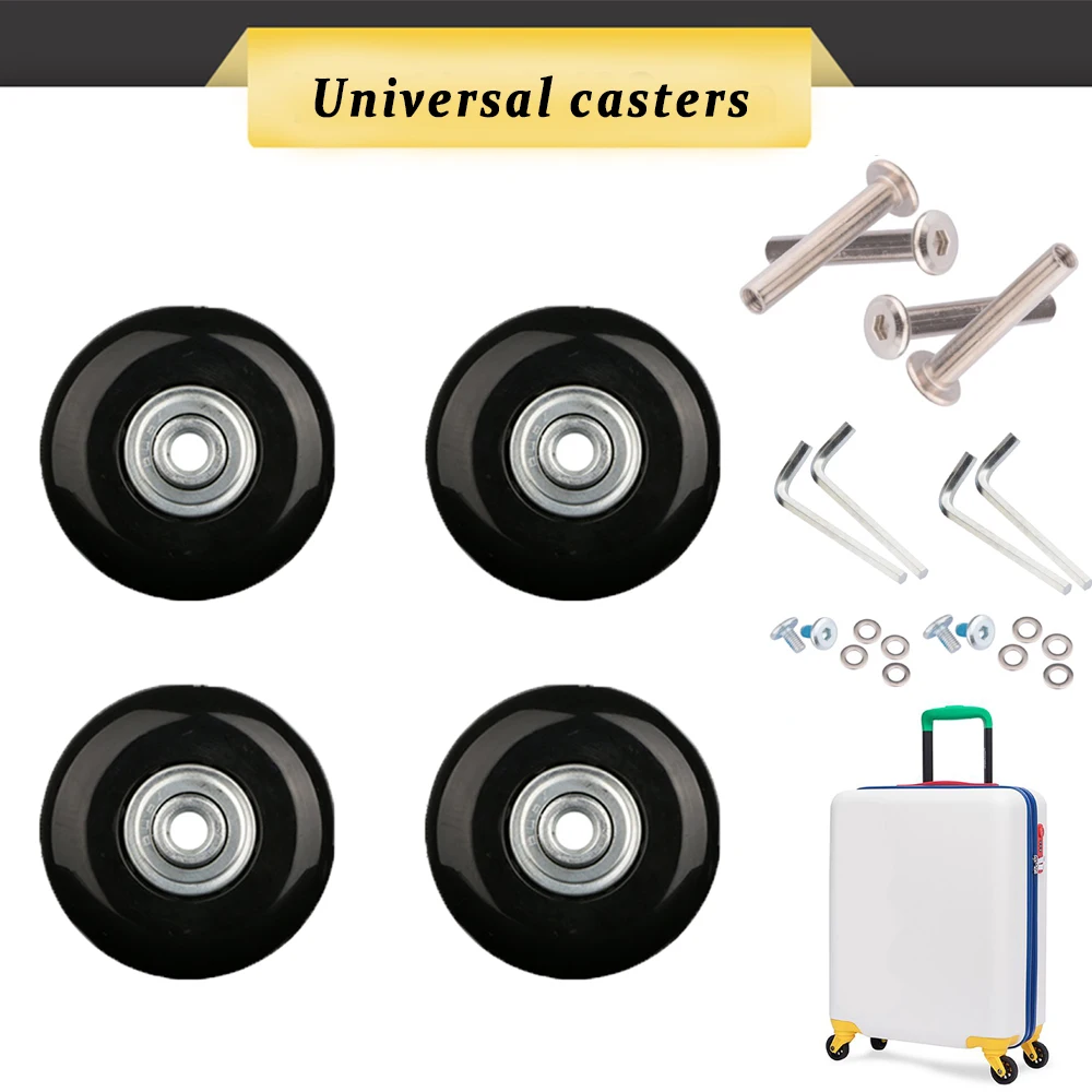 Suitcase Caster Accessories Trolley Case Universal Wheel Skin Aircraft Wheel Rim Replacement Original Wear-Resistant Mute Caster