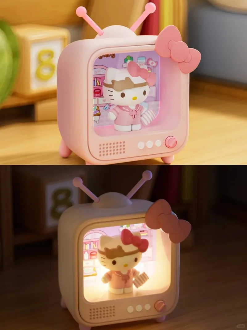 【 New Product 】 Genuine Sanrio Tv Channel Series Luminous Decoration Desktop Atmosphere Lamp Handle Gifts