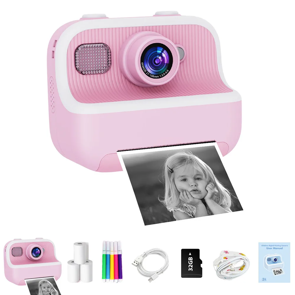 Children Camera 4800W High-definition Photo Video Selfie Instant Printing Camera 2.4\