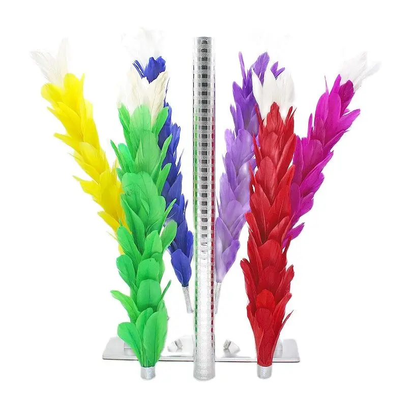 Magic Tricks Hamed Colorful Feather Sticks - Color Changed Flower Stage Props- Gimmick