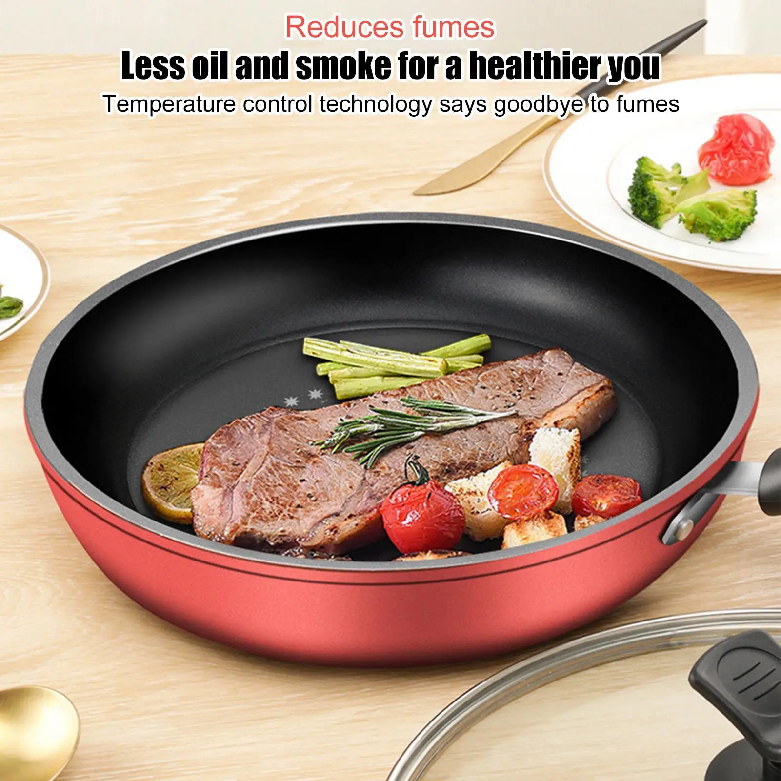 

Frying Pan For Eggs Induction Nonstick Frying Pan With Lid Kitchen Tool Cookware Skillet With Comfortable Handle For Dinner