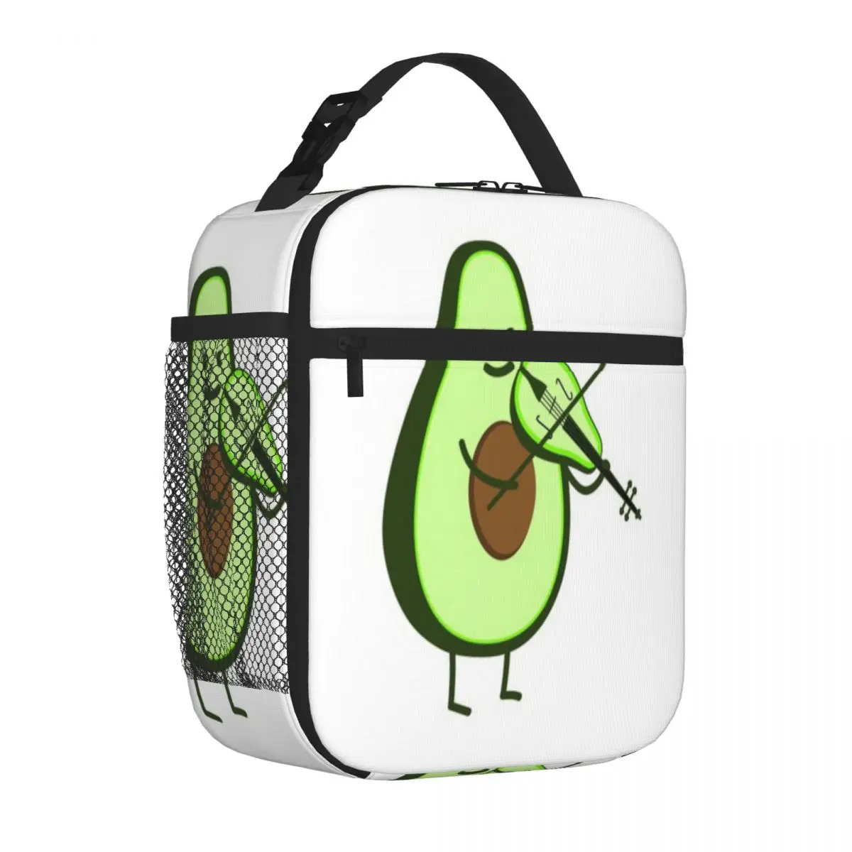 Bestselling Funny Avocado With Violin Minimal Decoration Lunch Handbag Workplace Meal Snack Bag