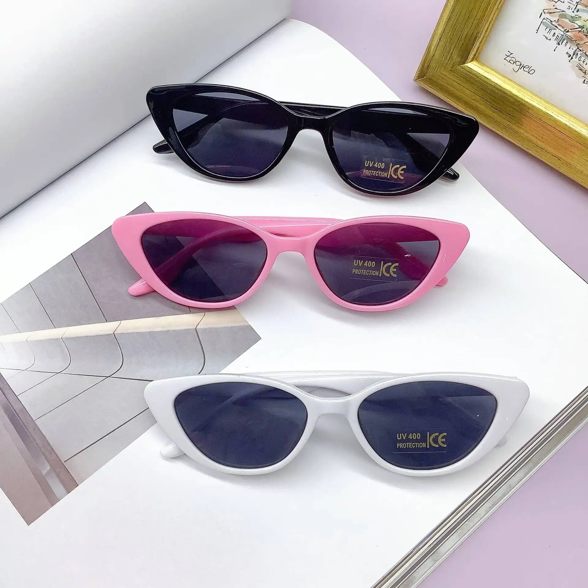 2026 New Fashionable Children's Korean Version Travel Boys' And Girls' Sunglasses UV Resistant Trendy Glasses