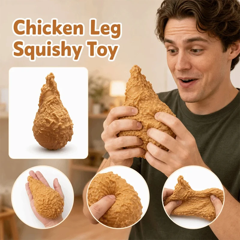 Cute Chicken Legs Stress Ball Soft Toys Slow Rebound Stress Relieving Squishy Fidget Toy Sensory Stress Relieving Toy Gift Decor