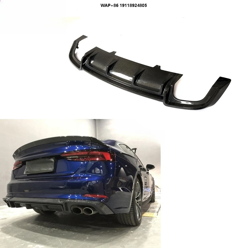

A Style S5 Carbon Fiber Car Rear Diffuser for A5 Sline S5 2-Door 4-Door 2017-2018