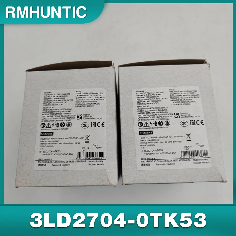 

1 шт. продукт промышленного контроля 3LD2704-0TK53 100A/690V для SIEMENS изолирующий переключатель Высокое качество Быстрая доставка