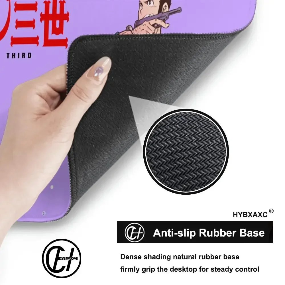 لوحة ماوس لوبين الثالثة لطيفة عالية الدقة لوحة مكتب ممتدة لوحة مفاتيح الألعاب كبيرة 100 × 50 سم XXL لوحة ماوس HYBXAXC