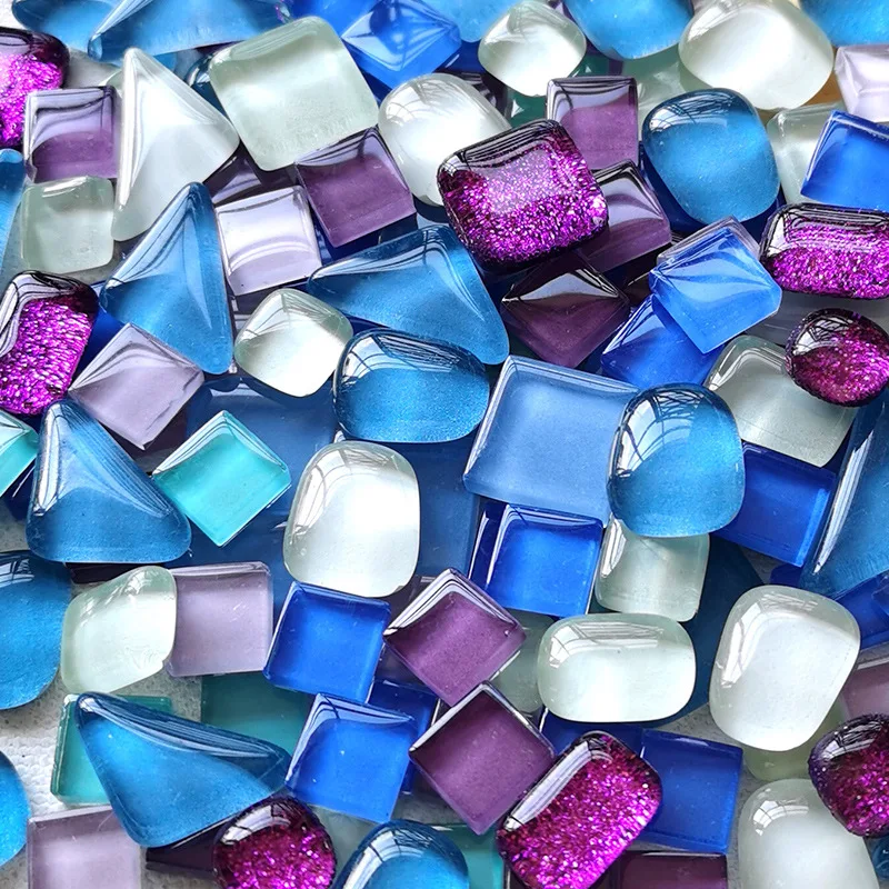 10Kg bagged mosaic, multi-bright powder crystal free stone DIY granular tile factory material package