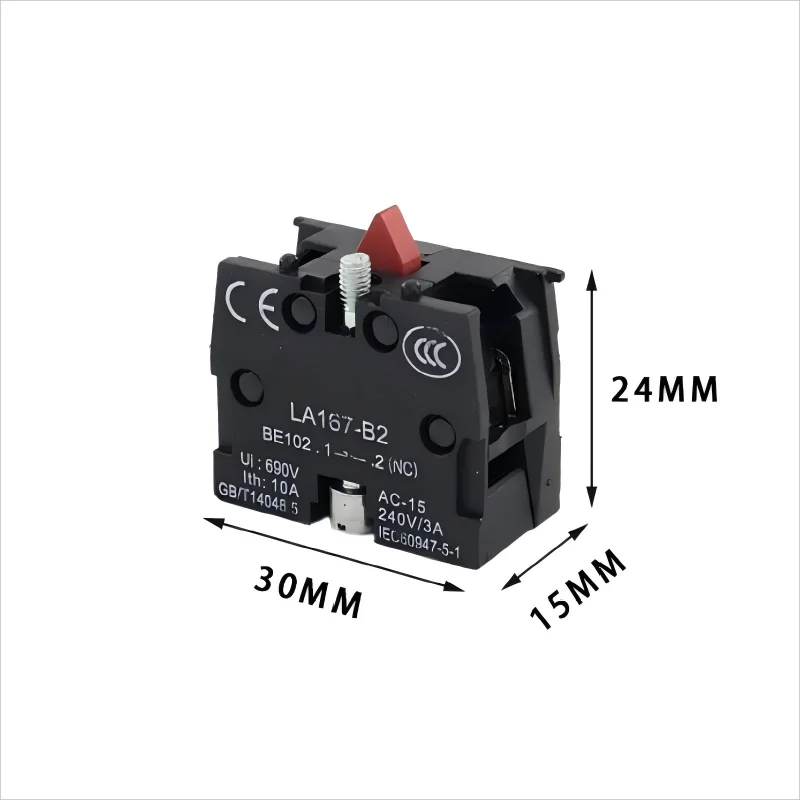 Modulo contatti ausiliari per pulsanti normalmente aperti e normalmente chiusi 10 PZ LA167-B2-BE101/BE102/NONC/XZB2