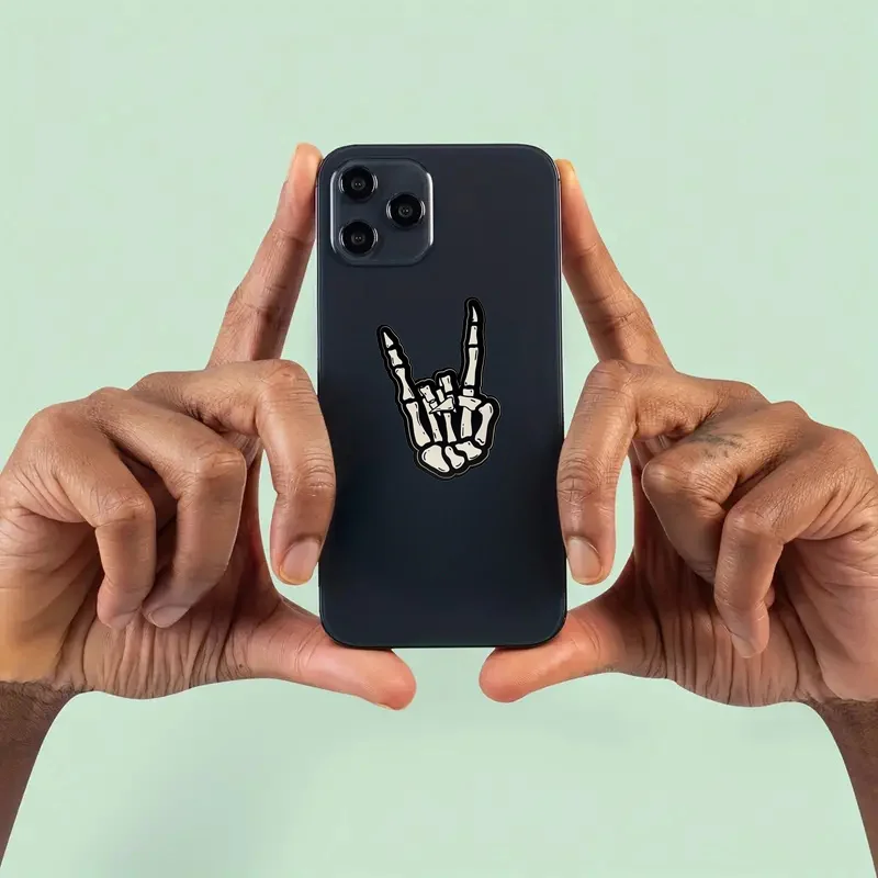 

5pcs Rock Dead Bones Hand Stickers | Vinyl, Glossy, Single Use, Suitable for Laptops and Water Bottles