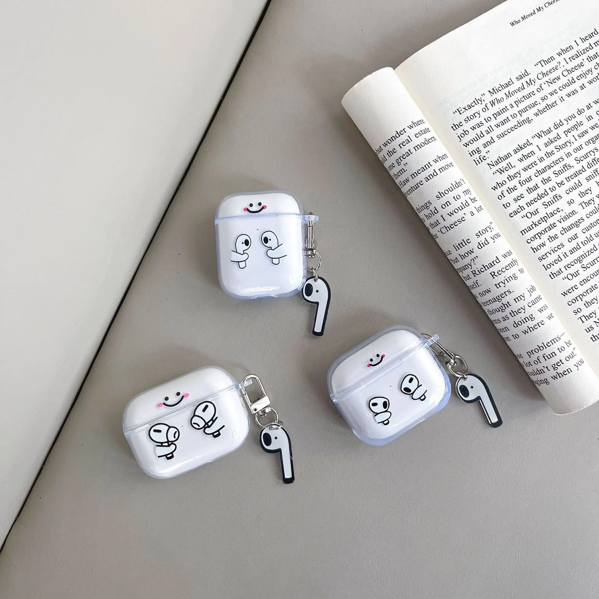 Funny Cartoon Airpods Case Apple airpod Wireless Earmuffs Anti-Scratch airPods Pro Protective Case Headphones iPhone ins Cases