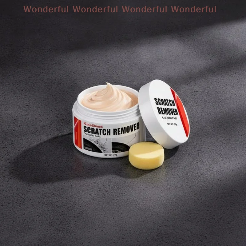 Car Scratch Remover Polishing Paste with Sponge Applicator for Pickup Truck Paint Repair Home Garage Auto Maintenance