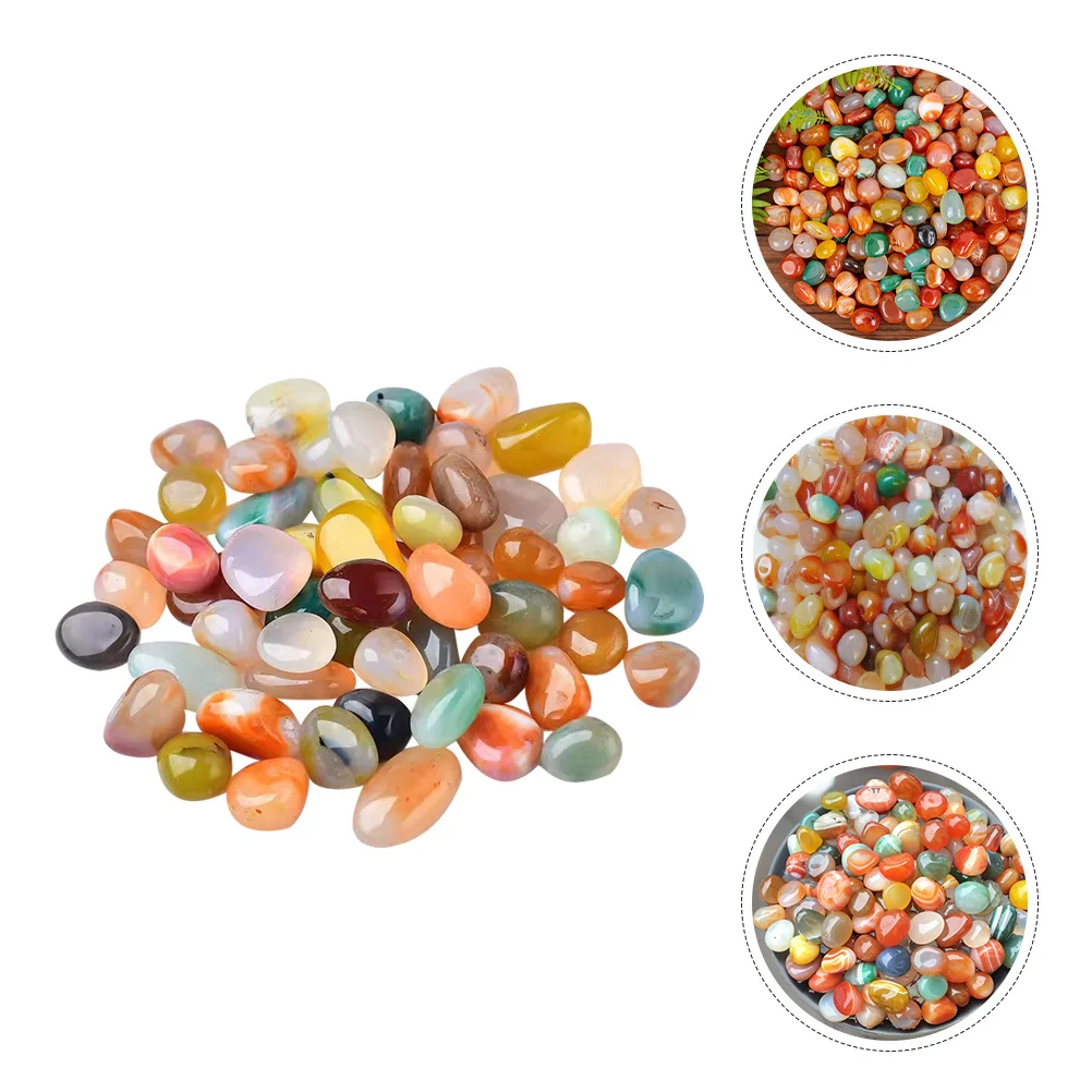 

1 Bag Colorful Natural Tumbled Stones For Flower Pots Aquarium Craft Rocks Pebbles Landscaping Garden Vase Fillers River Rock