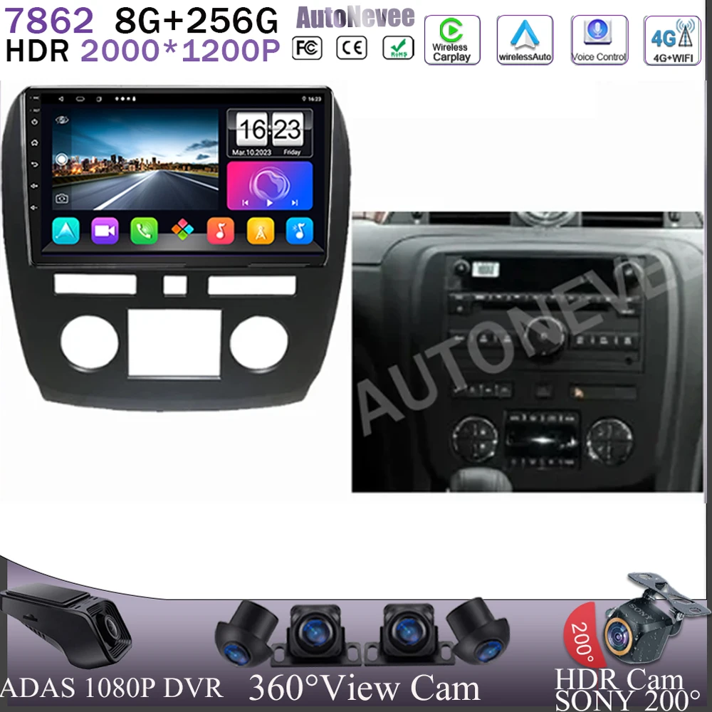 

For BUICK ENCLAVE For GMC Acadia Denali 2009 - 2013 Android 13 Carplay Radio Multimedia Player Monitor Screen Stereo WIFI+4G