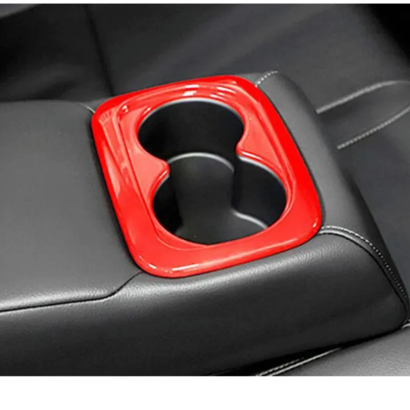 

Car Rear Seat Water Cup Holder Frame Cover Trim For Honda Integra Sedan 2022 2023 2024 Carbon Interior Accessories