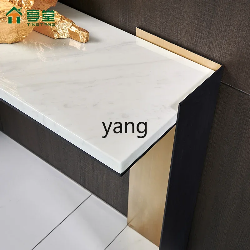 LH  entrance table partition household marble stainless steel metal aisle foyer